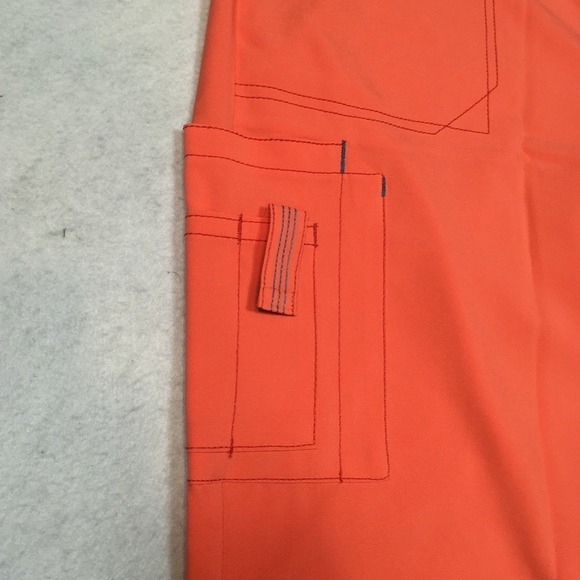 Carhartt Womens XL Force Cross-Flex Modern Fit Bootcut Scrub Pant Orange Pockets - Picture 6 of 16